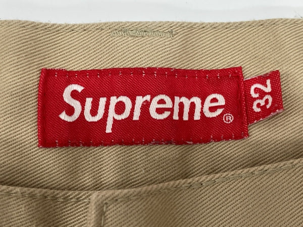 シュプリーム SUPREME WORK PANTS ワーク パンツ ジップアップ ズボン ボトムス フルレングス ポリエステル コットン メンズ BEIGE 無地 チノパン ベージュ 32 104MB-328
