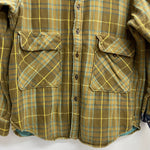 【曜日割引対象外】 キャピタル KAPITAL チェック ネルシャツ リメイク 長袖シャツ 黄色 2サイズ 201MT-3882 VB