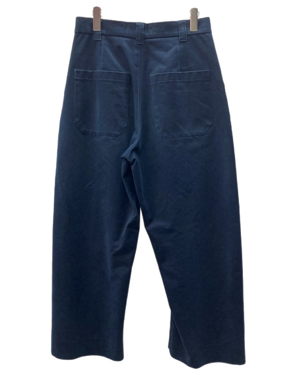 スタジオニコルソン STUDIO NICHOLSON PEACHED COTTON TWILL PANTS ピーチ コットン ツイル パンツ ジップフライ ワイド ズボン 紺 無地 SNM-351 ボトムスその他 ネイビー Sサイズ 104MB-154