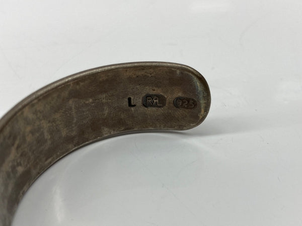 ダブルアールエル RRL Silver Bangle シルバー バングル ブレスレッド Ralph Lauren ラルフローレン 925 サイズL 銀 メンズジュエリー・アクセサリー バングル 総柄 シルバー 104A-59
