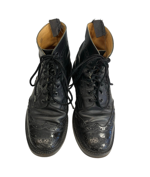 トリッカーズ Trickers MALTON D BLACK モールトン ウイングチップ カントリーブーツ MADE IN ENGLAND イングランド製 英国製 M2508 メンズ靴 ブーツ カントリー ブラック UK7 1/2 101sh-2215
