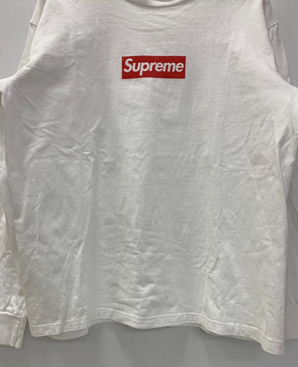 シュプリーム SUPREME Box Logo L/S Tee 長袖カットソー ロンT ホワイト Lサイズ 201MT-3144