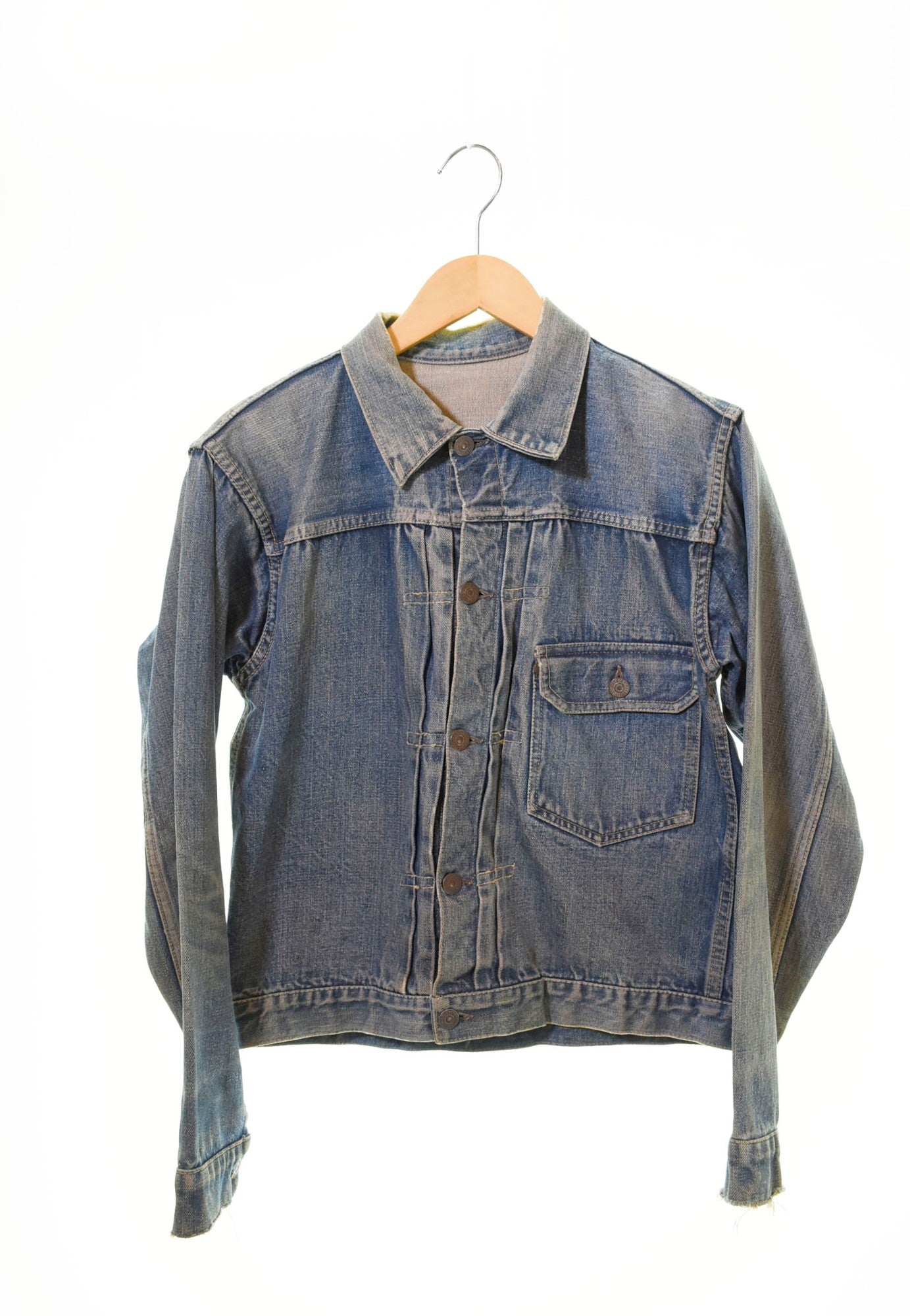 リーバイス Levi's 40~50年代 506XX ファースト1st デニムジャケット Gジャン オリジナル シンチバック針なし 青 ジャケット  無地 ブルー 103MT-587 | 古着通販のドンドンサガール