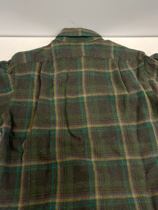 ペンドルトン PENDLETON 60's 60年代 WOOL ウール チェックシャツ ボードシャツ ネルシャツ 開襟 オープンカラー ボックス vintage ヴィンテージ 長袖シャツ グリーン Mサイズ 101MT-4125
