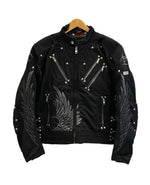 ニコクドウ 弐黒堂 ライドジャケット 刺繍 バイカー バイク ジャケット ブラック Lサイズ 101MT-5393