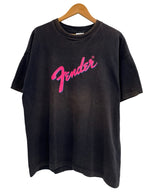 US US古着 ヴィンテージ Vintage Fender フェンダー ロゴTシャツ 袖シングル 黒 XL Tシャツ ブラック LLサイズ 101MT-4421