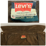 【曜日割引対象外】 リーバイス Levi's 60's 3rd suede leather trucker jacket オーストラリア製 ジャケット ブラウン 36サイズ 201MT-3341 VB