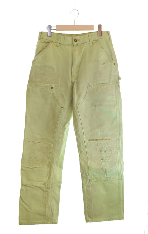 カーハート Carhartt 90s ダブルニーペインターパンツ レアカラー Made in USA 90's USA製 襤褸 雰囲気 ボトムスその他 グリーン 103MB-677
