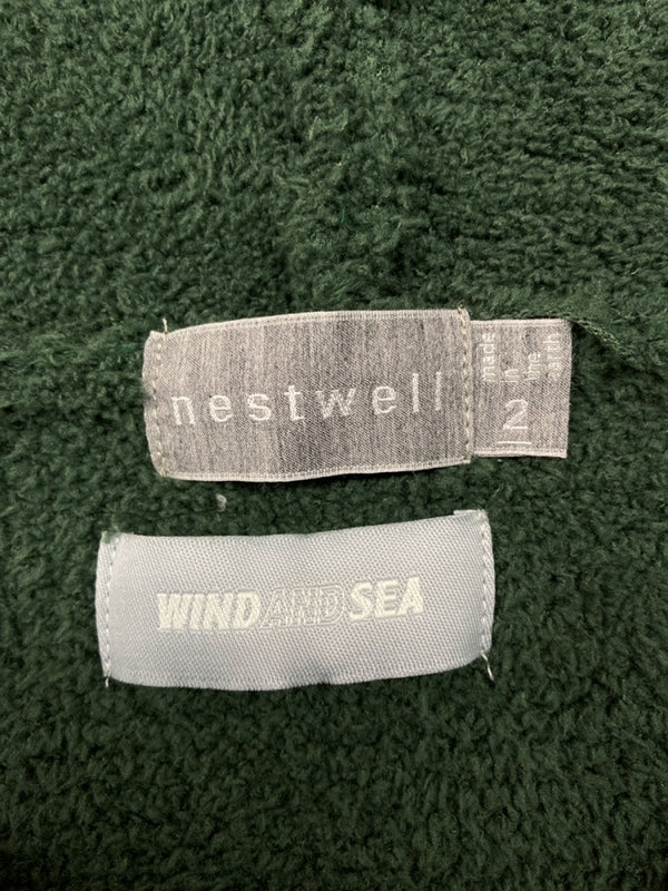 ウィンダンシー WIND AND SEA × nestwell ネストウェル BROOM SEA HOODIE ブルーム シー フーディー プルーオーバー パーカー 緑 NB12-125005 サイズ 2 パーカ ロゴ グリーン 104MT-583