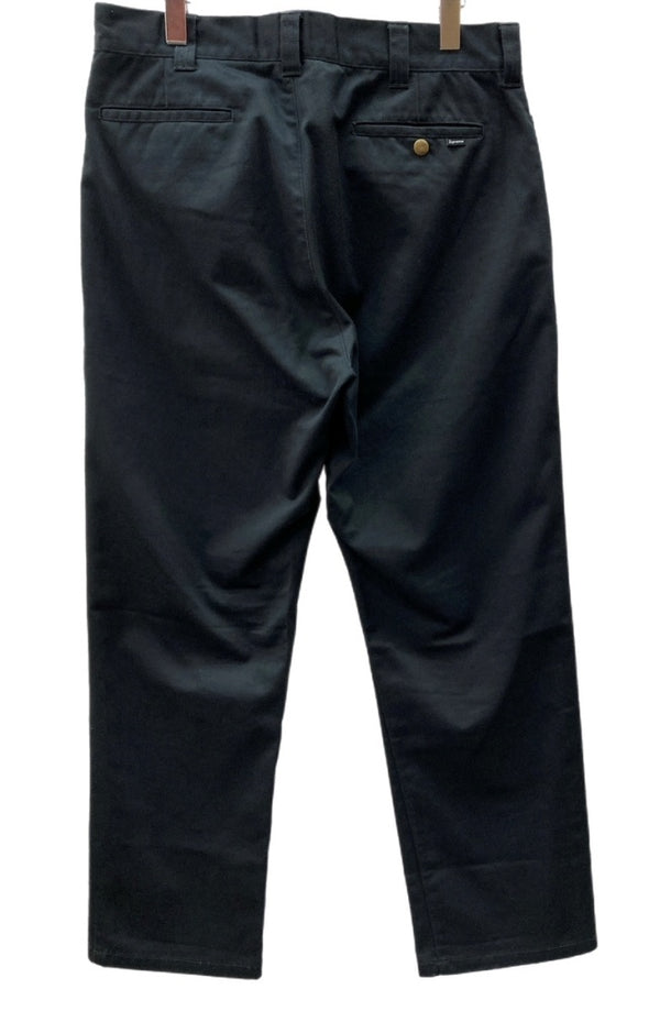 シュプリーム SUPREME WORK PANTS ワーク パンツ ジップアップ ズボン ボトムス フルレングス ポリエステル コットン メンズ BLACK 黒 無地 チノパン ブラック 32 104MB-329