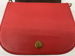 ラルフローレン RalphLauren POLO ポロ Pebbled Leather Lennox Bag ペブルドレザー レノックスバッグ スモール クロスボディ 斜め掛け RED 赤 バッグ レディースバッグ ショルダーバッグ・メッセンジャーバッグ ロゴ レッド 104B-61
