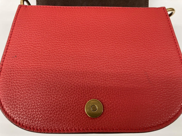 ラルフローレン RalphLauren POLO ポロ Pebbled Leather Lennox Bag ペブルドレザー レノックスバッグ スモール クロスボディ 斜め掛け RED 赤 バッグ レディースバッグ ショルダーバッグ・メッセンジャーバッグ ロゴ レッド 104B-61