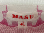 エムエーエスユー MASU 24SS CLEAR ANGEL WING SWEATER シースルー ニットセーター クルーネック 天使 羽 長袖 白 MASS-KN0524 サイズ 46 セーター 総柄 ホワイト 104MT-994