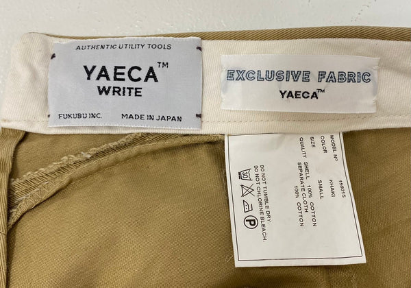 ヤエカ YAECA YAECA WRITE ワークパンツ 156015 チノパン 無地 ベージュ Sサイズ 201MB-628