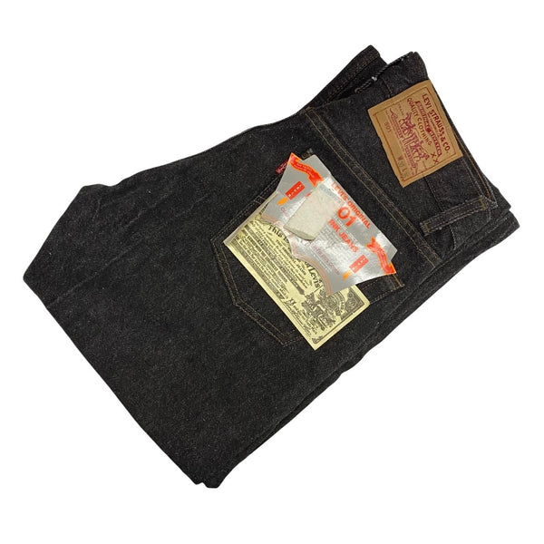 【曜日割引対象外】 リーバイス Levi's 80's 501 デッドストック 先染めブラック USA製 501-0658 デニム ブラック W30 L36サイズ 201MB-954 VB