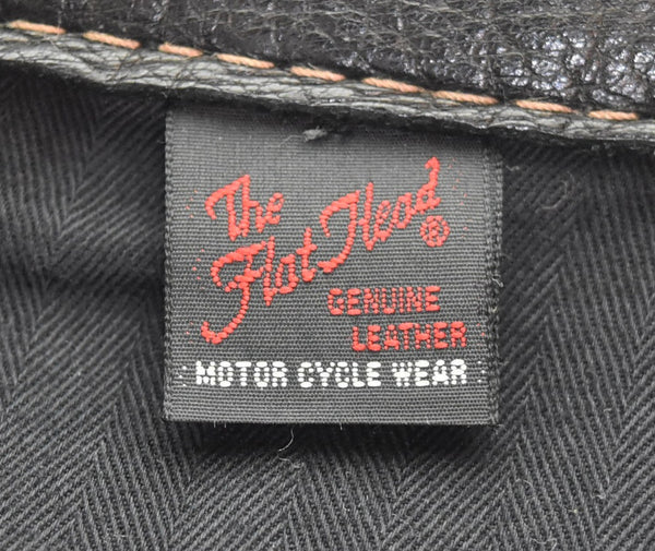 フラットヘッド THE FLAT HEAD ディアスキンレザーシャツ 鹿革  40 長袖シャツ ブラック 103MT-3251