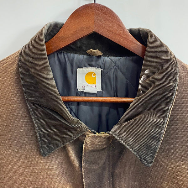 【曜日割引対象外】 カーハート Carhartt 13年製 トラディショナルコート ダック メキシコ製 ジャケット ブラウン 2XLサイズ 201MT-3739 VB