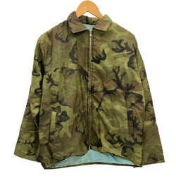 ヴィンテージ vintage 60’s 60s 60年代 ベトナムジャンパー ベトジャン Vietnam jacket スーベニアジャケット 迷彩 CAMO 水色裏地 完全無地 刺繍なし - ジャケット グリーン フリーサイズ 101MT-3609