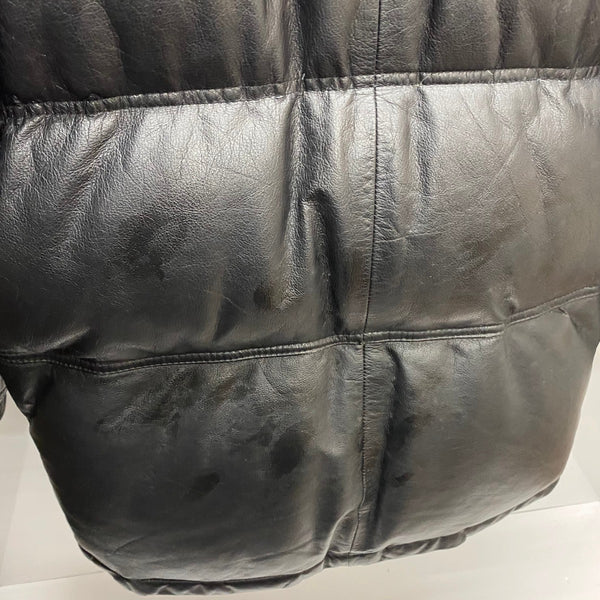 【曜日割引対象外】 ハーレーダビッドソン HARLEY-DAVIDSON レザーダウンジャケット 牛革 ジャケット ブラック Mサイズ 201MT-4498 VB