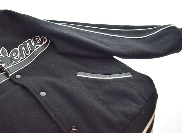 シュプリーム SUPREME 17AW Playboy ウールバーシティジャケット スタジャン 黒 ジャケット 刺繍 ブラック Lサイズ 103MT-576