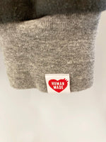 ヒューマンメイド Human Made Heart Sweatshirt ハートスウェットシャツ 長袖カットソー 裏ボア ロゴプリント XXL スウェット グレー 3Lサイズ 101MT-2689