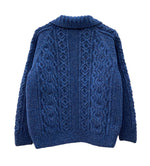 インバーアラン INVERALLAN 3A Lumber Cardigan ランバーカーディガン ケーブルニット ハンドニット 紺 セーター 無地 ネイビー 104MT-2184