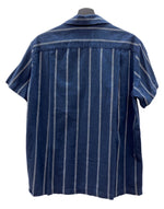 ラルフローレン RalphLauren COUNTRY 90s STRIPE S/S SHIRT ストライプ 半袖 シャツ フラップポケット インパクト21 紺 サイズ 7 半袖シャツ ストライプ ネイビー 104MT-2353