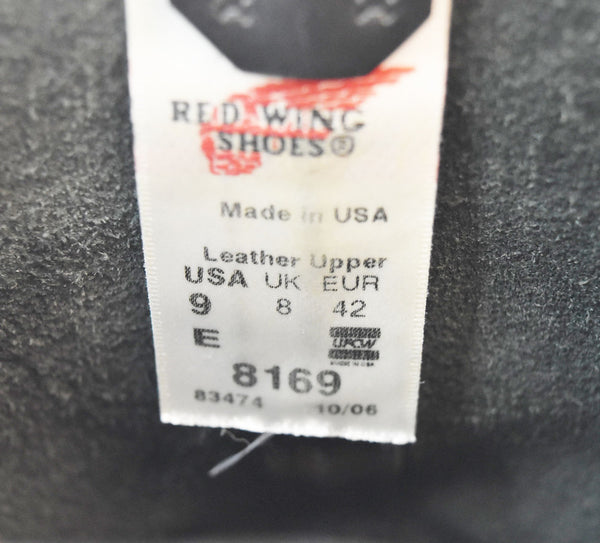 レッドウィング RED WING 8169 PECOS BOOTS ペコスブーツ ワークブーツ 黒 8169 メンズ靴 ブーツ ワーク ブラック 9 27cm 103S-845