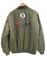 ア ベイシング エイプ A BATHING APE Busy Shark Loose Fit MA-1 Jacket ビジーシャークMA-1ブルゾン フライトジャケット 001HJI301001M XL ジャケット カーキ LLサイズ 101MT-4495