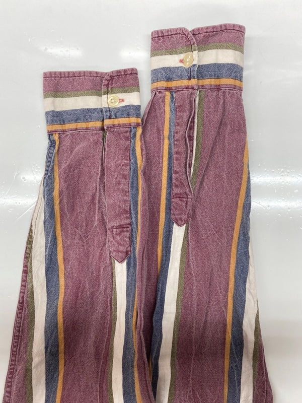 チャップス CHAPS 80s BUTTONDOWN SHIRT ボタンダウン シャツ BDシャツ マルチストライプ 長袖 Ralph Lauren 紫 長袖シャツ ストライプ パープル Sサイズ 104MT-2272