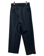 シュタイン stein BELTED WIDE STRAIGHT TROUSERS ワイド ストレート トラウザーズ タック ベルト ジップフライ 黒 無地 ST.283-1 ボトムスその他 ブラック Sサイズ 104MB-288