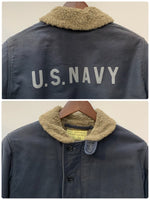 【曜日割引対象外】 バズリクソンズ BUZZ RICKSON'S NAVY DEPARTMENT N-1 デッキジャケット ステンシル BR11135 BR11758 ジャケット ネイビー 36サイズ 201MT-3090 VB