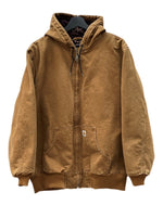 カーハート Carhartt ACTIVE JACKET アクティブ ジャケット 裏地キルティング ジップアップ アウター キャメル 茶 ジャケット ロゴ ブラウン 2XLサイズ 104MT-1729