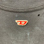 ディーゼル DIESEL ダメージ加工 ボロ T-CRANE-LS-N2 ロンT ネイビー Lサイズ 201MT-4245