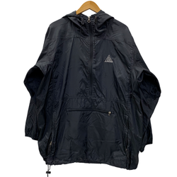 ナイキ NIKE ACG 90's ロゴ 刺繍 ナイロン アノラックパーカー ジャケット ブラック Lサイズ 201MT-4786