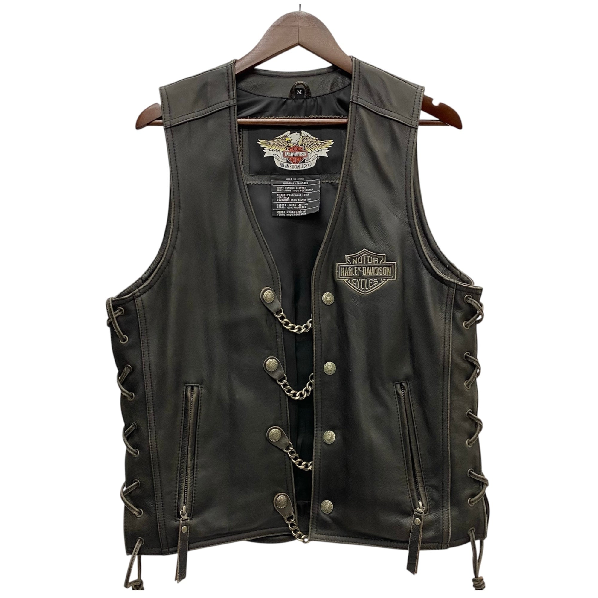 曜日割引対象外】 ハーレーダビットソン HARLEY-DAVIDSON レザーベスト 