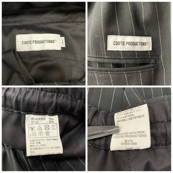 クーティープロダクションズ COOTIE PRODUCTIONS T/W 2 Tuck Easy Pants CTE-25S101-STRIPE ボトムスその他 ブラック Sサイズ 201MB-1048