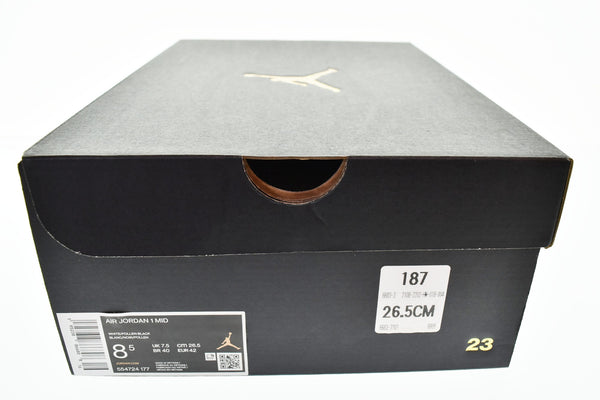 ナイキ NIKE AIR JORDAN 1 MIDエアジョーダン 1 ミッド  554724-177  メンズ靴 スニーカー ブラック 26.5cm 103S-1206