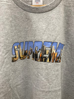 シュプリーム SUPREME Gotham Tee ゴッサムT ロゴ マンハッタンフォト XXl Tシャツ グレー 3Lサイズ 101MT-3215