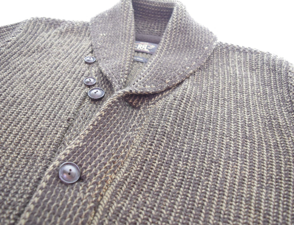 ダブルアールエル RRL ラルフローレン LOW GAUGE SHAWL COLLAR CARDIGAN ローゲージショールカラーカーディガン  カーディガン ブラウン LLサイズ 103MT-2448