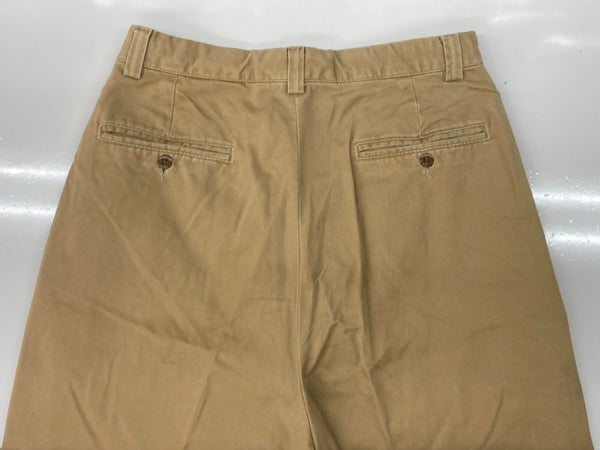 ダブルアールエル RRL 90s CHINO PANTS チノ パンツ ボタンフライ ワーク トラウザーズ 三ツ星タグ USA製 Ralph Lauren 薄茶 無地 チノパン ベージュ 29×30 104MB-345