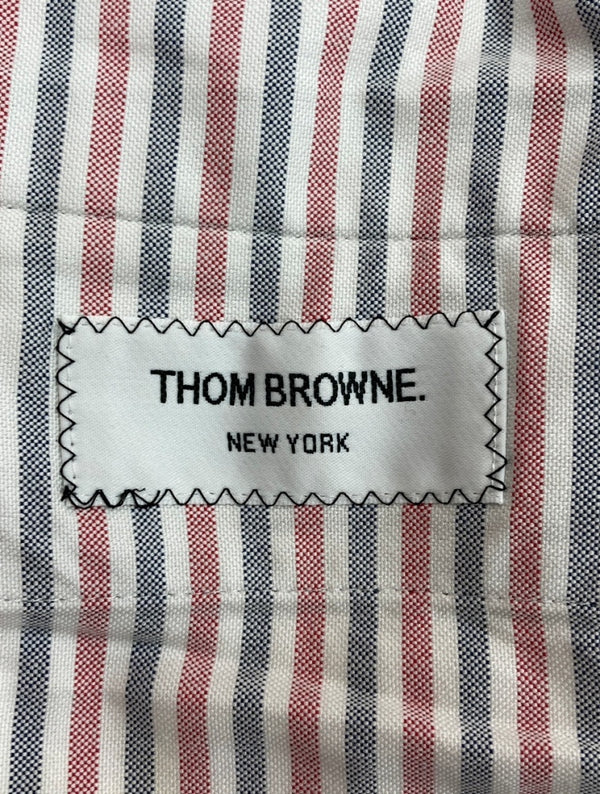 トムブラウン THOM BROWNE NEW YORK 4 Bar Classic Tailored Pants クラシック テーラード パンツ トリコロール ボタンフライ ズボン 灰 ライン MTU245A-03788035 チノパン グレー サイズ 00 104MB-137
