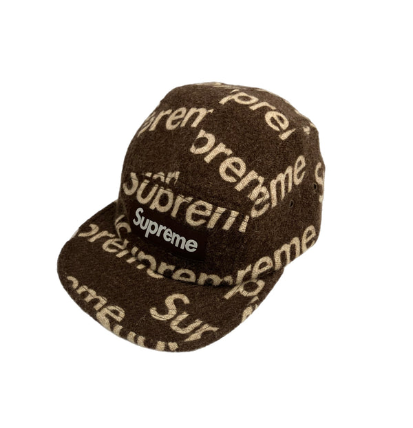 シュプリーム SUPREME 18AW Harris Tweed Camp Cap ハリスツイード キャンプキャップ 帽子 メンズ帽子 キャップ ブラウン 101hat-146