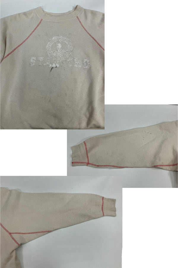 ヴィンテージ vintage 60's～ 60年代 ラグラン 2段プリント フロッキープリント STANFORD スタンフォード カレッジ - スウェット ピンク 101MT-4103