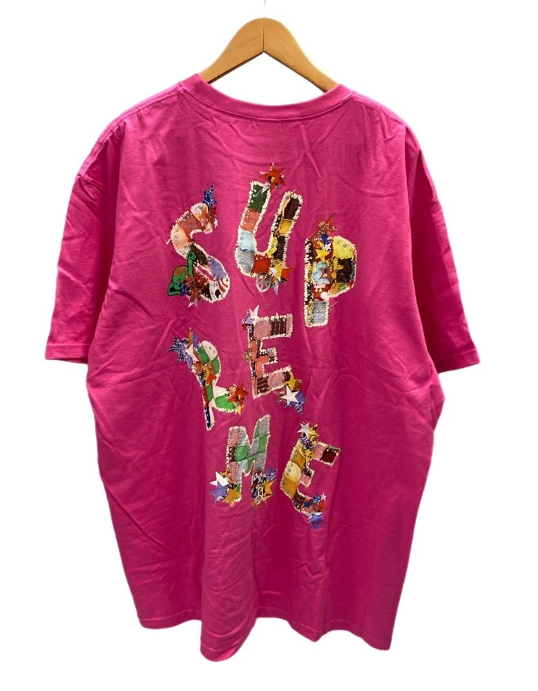 シュプリーム SUPREME Patchwork Tee パッチワークT 半袖カットソー フューシャピンク ロゴ プリント XXl Tシャツ ピンク  3Lサイズ 101MT-3217 | 古着通販のドンドンサガール