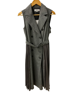 アルページュストーリー Arpege story ジレトレンチ サイドプリーツ ベルト付き ベスト グレー 201LT-456