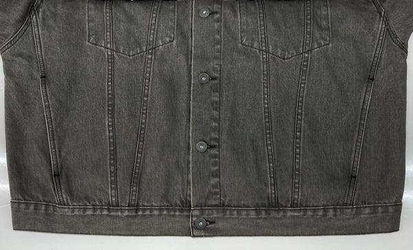 イージー YEEZY SEASON 5 DENIM JACKET デニム ジャケット ワーク オーバーサイズ Gジャン アウター 灰 ジャケット 無地 グレー XLサイズ 104MT-1705