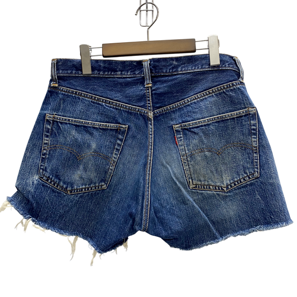 【曜日割引対象外】 リーバイス Levi's 60's 70's 501 BIG E カットオフ ショートパンツ W33 デニム ブルー 201MB-1107 VB