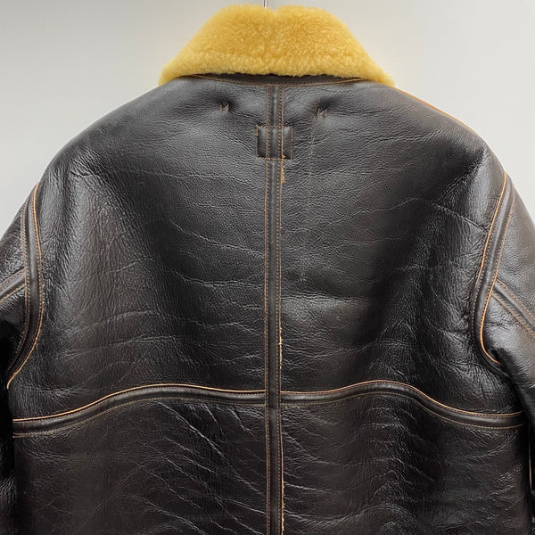 【曜日割引対象外】 リアルマッコイズ THE REAL McCOY'S TYPE D-1 ムートン フライト レザー 94-3084-A ジャケット ブラウン Mサイズ 201MT-3430 VB