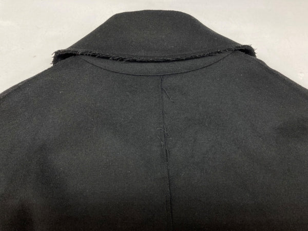 パーバーズ PERVERZE 17AW Double Face Wool Large Coat ダブルフェイス オーバーサイズ ウール ダメージ加工 BLACK 黒 117040110 コート 無地 ブラック フリーサイズ 104LT-123